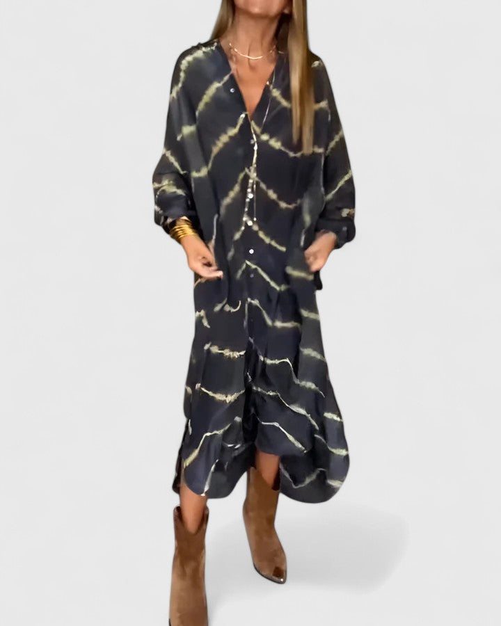 Milo Mochi | Elegant Striped Maxi Dress