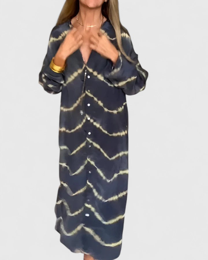 Milo Mochi | Elegant Striped Maxi Dress