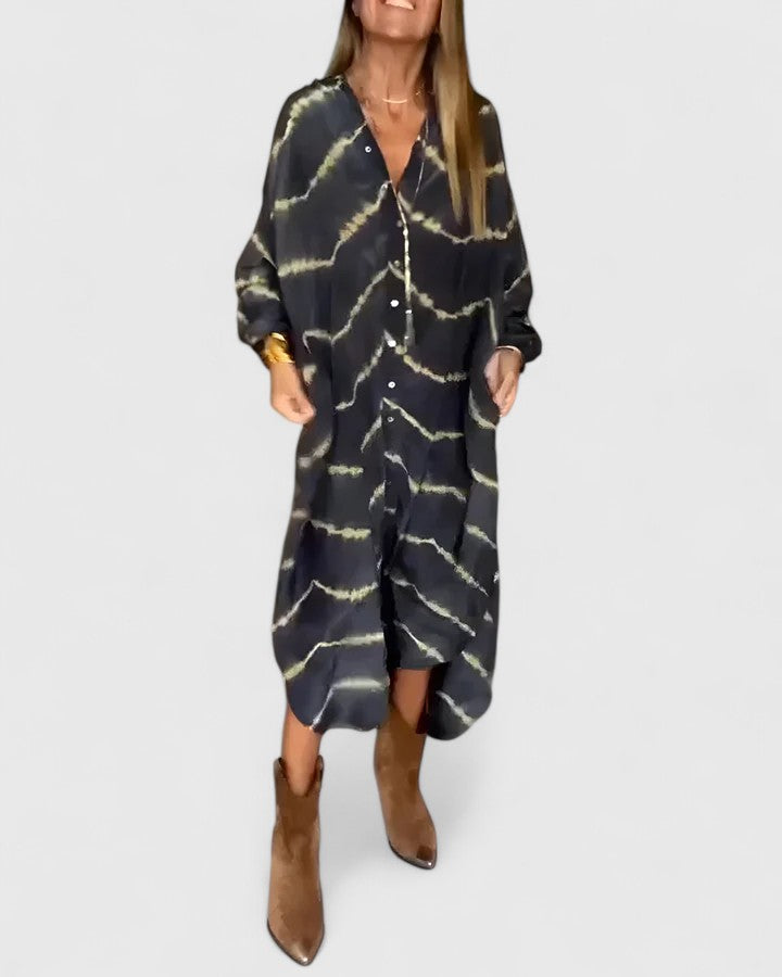 Milo Mochi | Elegant Striped Maxi Dress