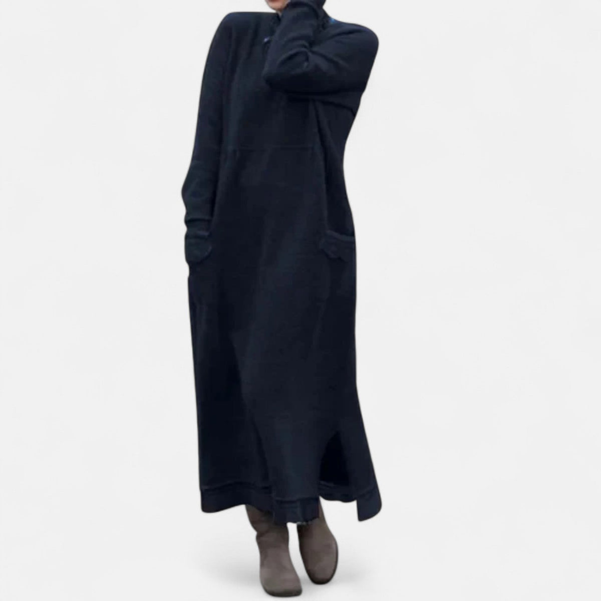 Milo Mochi | Knitted Maxi Dress – Long Sleeve Oversized Winter Dress