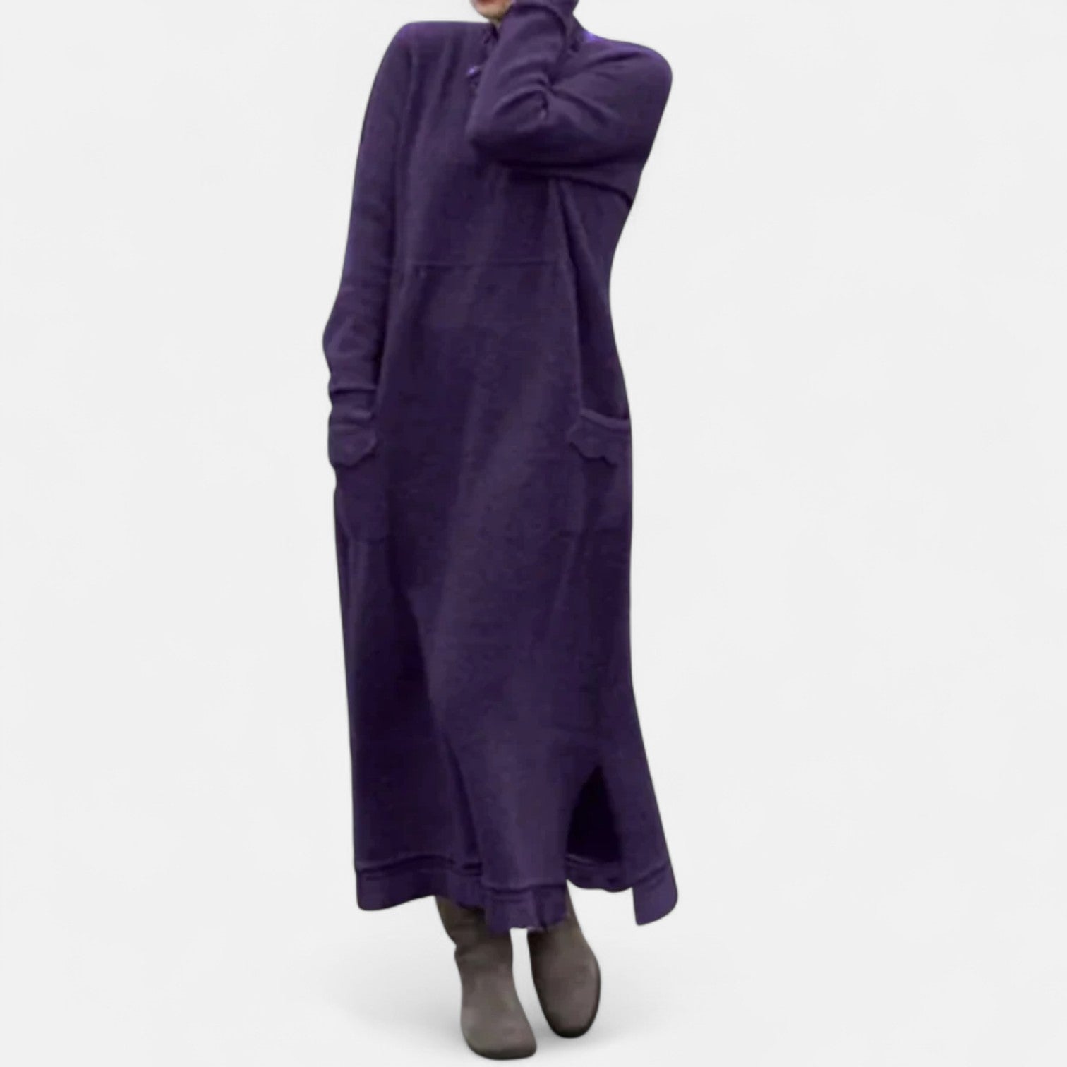 Milo Mochi | Knitted Maxi Dress – Long Sleeve Oversized Winter Dress