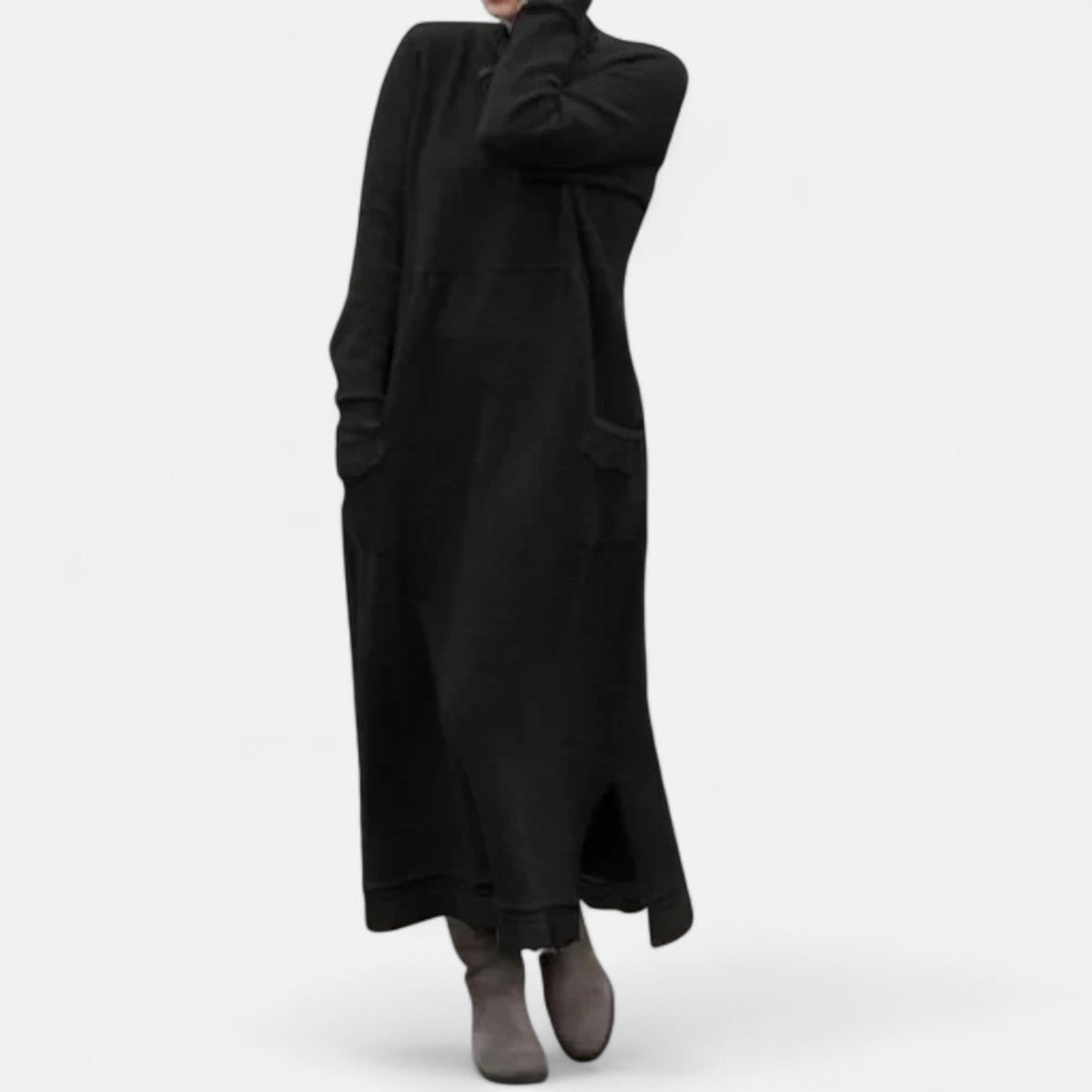 Milo Mochi | Knitted Maxi Dress – Long Sleeve Oversized Winter Dress