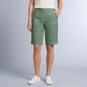 Women's Shorts | Tailored Waist Side Pockets Green front view