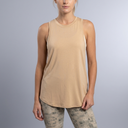 Women's Tank Top | Sleeveless Racerback Flowy Beige front view