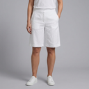 Women's Shorts | High Waisted Tailored Side Pockets White front view