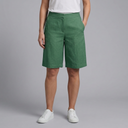 Women's Shorts | High Waisted Tailored Side Pockets Green front view