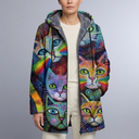 Women's Hoodie | Graphic Print Zip-Up Long Sleeve Variant 3 front view