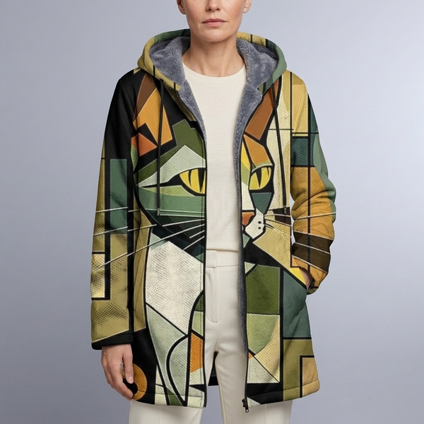 Women's Hoodie | Graphic Print Zip-Up Long Sleeve Variant 6 front view