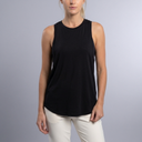 Women's Tank Top | Sleeveless Racerback Flowy Black front view