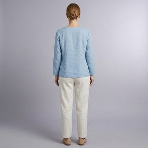 Women's Shirt | Long Sleeve Button Front back view