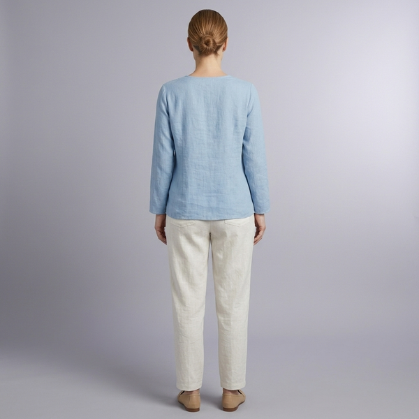 Women's Shirt | Long Sleeve Button Front back view