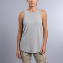 Women's Tank Top | Sleeveless Racerback Flowy Grey front view