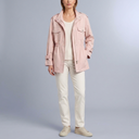 Women's Trench Coat | Belted Drawstring Utility Jacket Pink front view