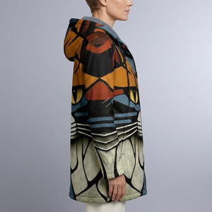 Women's Hoodie | Graphic Print Zip-Up Long Sleeve Variant 1 side view