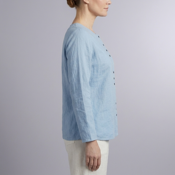 Women's Shirt | Long Sleeve Button Front side view