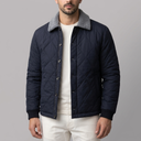 Men's Jackets | Quilted Fleece Lined Blue front view