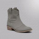 Boots For Women | Western Ankle Pull On Block Heel Grey three-quarter front view