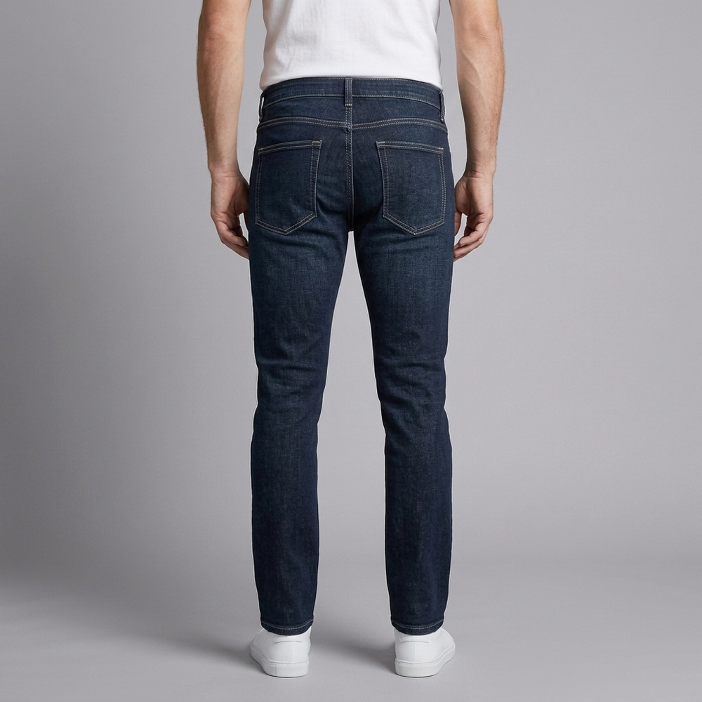 Men's Jeans | Straight Fit Dark Wash Black front view