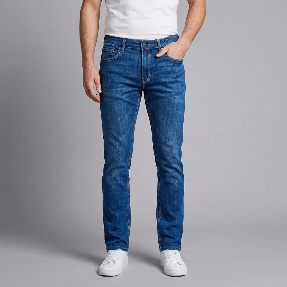 Men's Jeans | Straight Fit Dark Wash Black front view