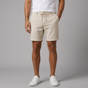Men's Shorts | Linen Blend Drawstring Beige front view