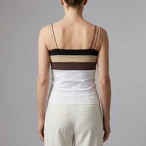 Women's Summer Top | Spaghetti Strap Cropped White back view