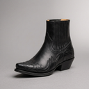 Boots For Men | Leather Western Ankle Chelsea Black three-quarter front view
