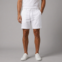 Men's Shorts | Linen Blend Drawstring White front view