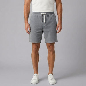 Men's Shorts | Corduroy Lightweight Drawstring Grey front view