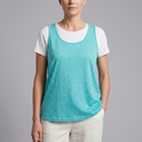 Women's Tank Top | U-Neck Sleeveless Turquoise front view