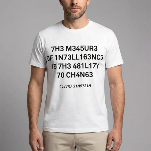 Men's Graphic T-Shirt | Short Sleeve Crew Neck White front view
