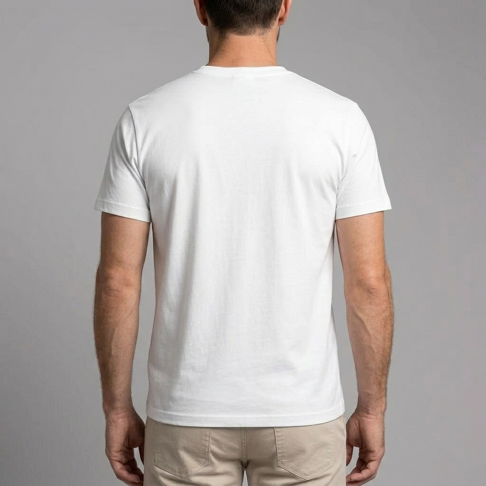 Men's Graphic T-Shirt | Short Sleeve Crew Neck White front view