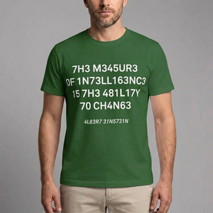 Men's Graphic T-Shirt | Short Sleeve Crew Neck Green front view
