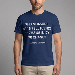 Men's Graphic T-Shirt | Short Sleeve Crew Neck Blue front view