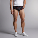 Men's Swimming Shorts | Square Leg Black front view