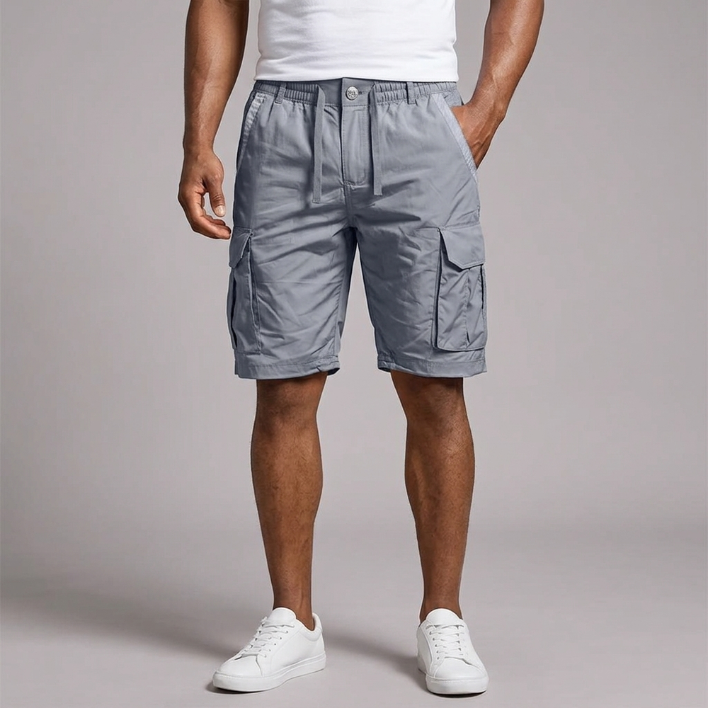 Men's Cargo Shorts | Cotton Blend Grey front view