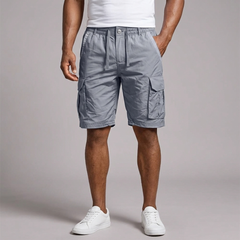 Men's Cargo Shorts | Cotton Blend Grey front view