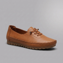 Boat Shoes For Women | Comfort Lace-Up Suede Loafer Espresso three-quarter front view