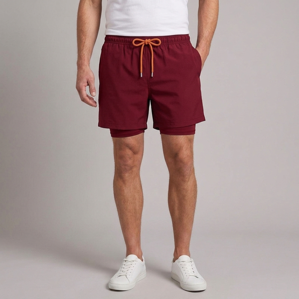 Men's Beach Shorts | Cargo Quick Dry Deep Merlot front view
