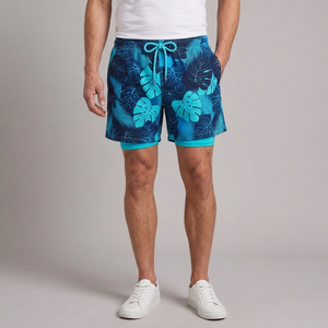 Men's Beach Shorts | Cargo Quick Dry Misty Palms front view