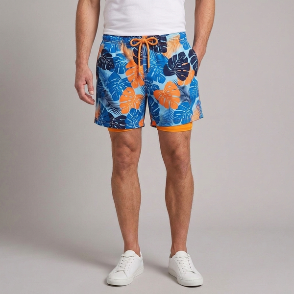 Men's Beach Shorts | Cargo Quick Dry Blue Azure front view