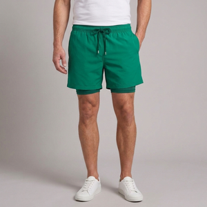 Men's Beach Shorts | Cargo Quick Dry Green Emerald front view