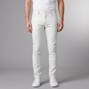 Men's Pants | Faux Leather Tapered White front view
