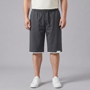 Men's Cargo Shorts | Drawstring Elasticated Waist Dark Grey front view